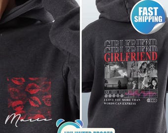 Custom Photo Girlfriend Hoodie, Boyfriend Birthday Gift, GF Picture Valentine Shirt Gift For Him