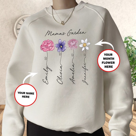 Nana Sweatshirt With Grandkids On Sleeve Christmas Gift For Grandma