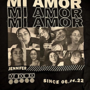 MI AMOR Canva Editable Template, Custom Girlfriend Photo Design Templates, DIY 90&#39;s Only You Pictures T Shirt Boyfriend, Png Download Free
