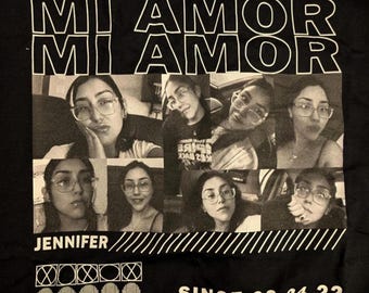 MI AMOR canva bewerkbare sjabloon, aangepaste vriendin foto ontwerpsjablonen, DIY jaren 90 Only You foto's T-shirt vriendje, png-bestand downloaden