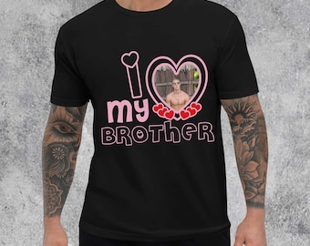 T-shirt photo personnalisé pour frère, cadeau familial personnalisé