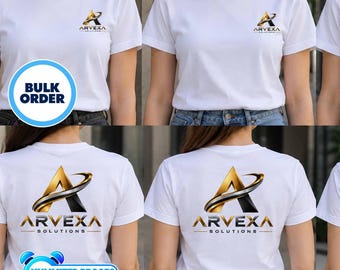 Custom Designs Printed Shirts, Personalized Business Logo Tshirt, Text Photo Company Shirt Bulk Orders