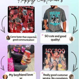 Design personalizzato per t-shirt rap bootleg, modello modificabile su Canva (PDF), con la tua immagine. immagine 7