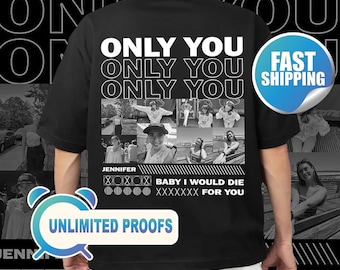 GF Custom Tee Shirt, Personalized photo T-shirt Surprise Girlfriend Gifted Tees, Customize Boyfriend Sweatshirt Best Girlfriends Gift for Bf