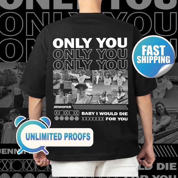 GF Custom Tee Shirt, Personalized photo T-shirt Surprise Girlfriend Gifted Tees, Customize Boyfriend Sweatshirt Best Girlfriends Gift for Bf