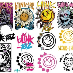 B-Link 182 Png, B-Link 182 World Tour 2023 Png, Pop Punk Band Png, B-Link 182 Bunny Png, B-Link 182 Smile, Music Tour