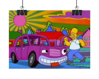 small rare psychedelic simpsons poster