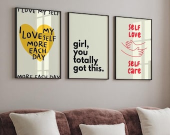 It's girl Printable Wall Art Prints,love yourself,self love self care, Motivational Poster, Home Decor,Inspirational Quotes,Digital Download