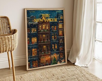 vintage newyork Christmas theme Printable Wall Art Prints,Newyork christmas , merry christmas, X'mas ,Home Decor, decoration, Downloadable