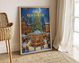 vintage newyork Christmas theme Printable Wall Art Prints,Newyork christmas , merry christmas, X'mas ,Home Decor, decoration, Downloadable