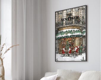 vintage newyork Christmas theme Printable Wall Art Prints,Newyork christmas , merry christmas, X'mas ,Home Decor, decoration, Downloadable