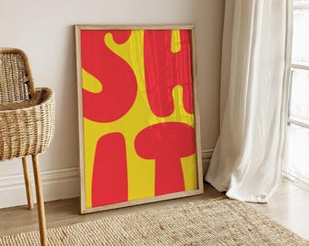 Shit! Funny meme Printable Wall Art Prints, shit meme, joke meme, poster, Motivational Poster, Home Decor, Inspirational Quotes, Digital