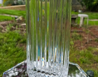 Rare vintage Valeroy and Bosch Quadra Crystal Ribbed Vase