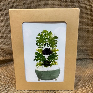 Ensemble de cartes postales aquarelles Green Tower Garden - Boîte de 10 cartes postales vierges 4 x 6 (A6) et enveloppes pour Juice Plus+ et plus !