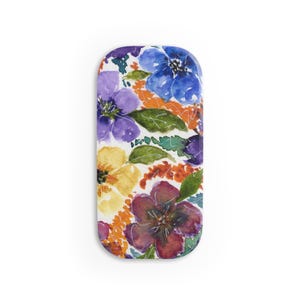 Whimsical Watercolor Floral Phone Click-On Grip