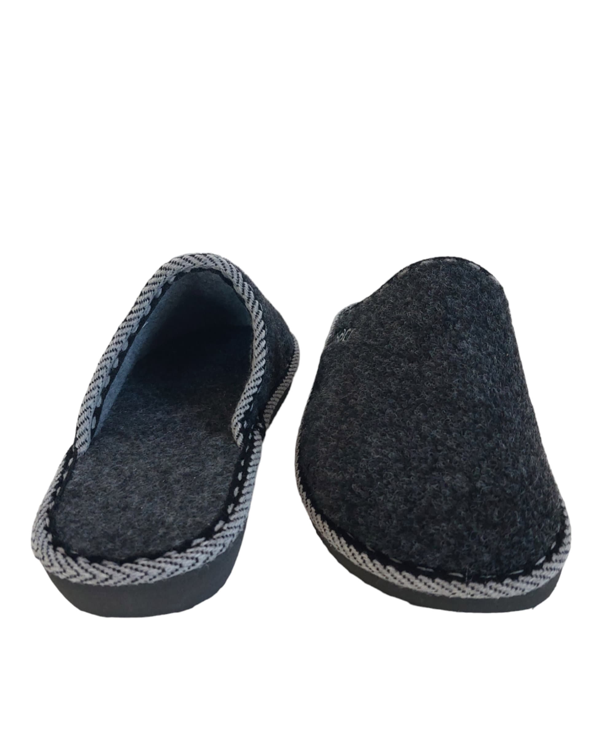 Ladies slipper Bosaco felt warm woolen cozy black homemade felt slippers gift for mother Etsy