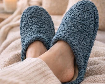 Pantoufles duveteuses pour femme, Chaussures de maison confortables et pelucheuses, Semelle intérieure en cuir, Intérieur à bout fermé