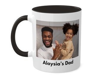 Taza de café con foto personalizada con imagen, idea de regalo personalizada para padres