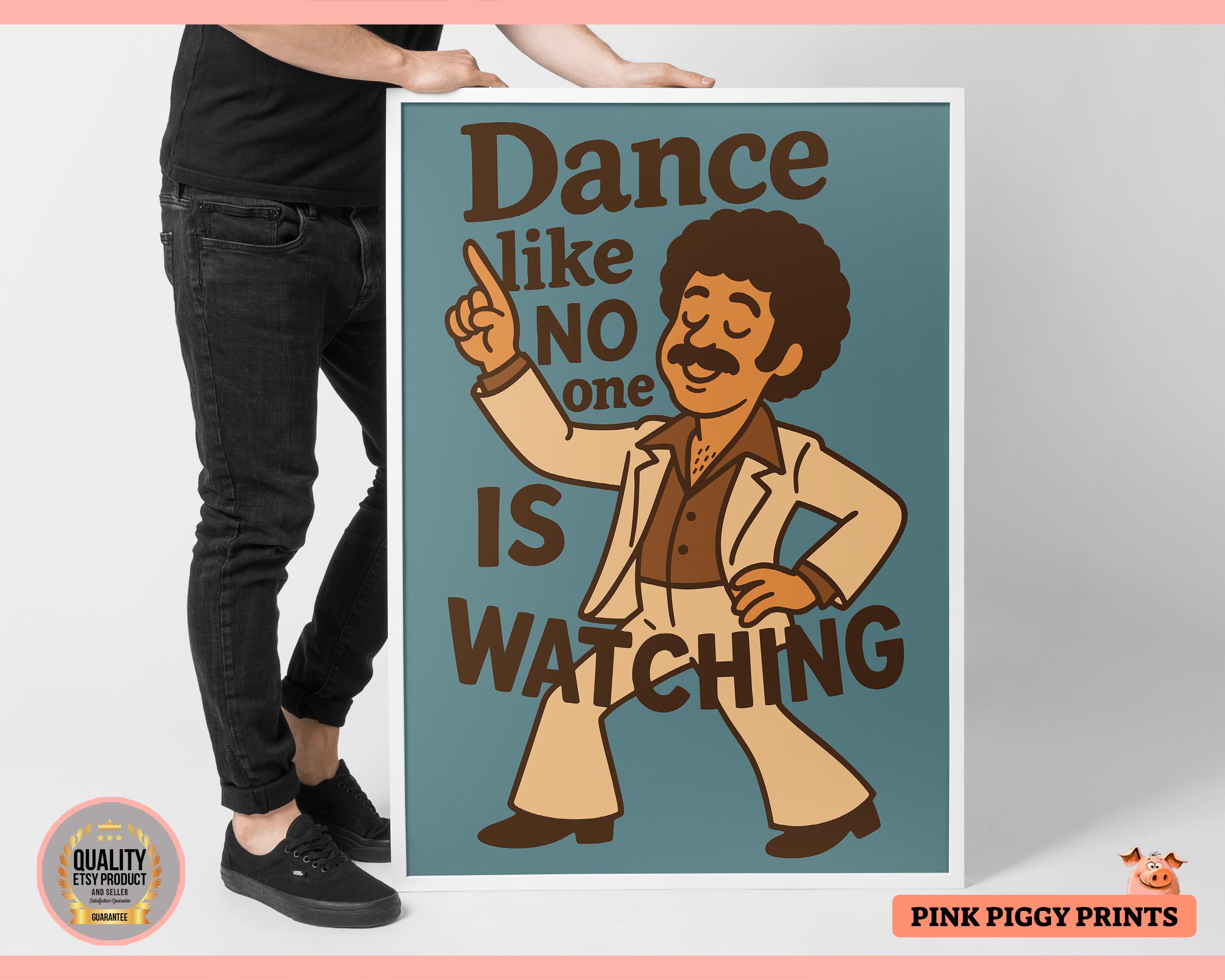 Disco Man Art Print, 'dance Like No One is Watching' (digital Download ...