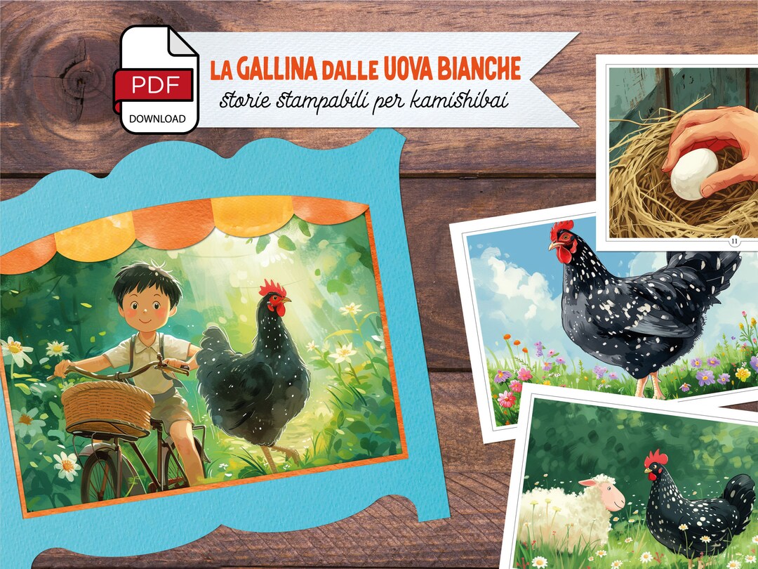 The Goose That Laid the White Eggs, Story for Kamishibai, Printable PDF, Kamishibai Story for ...