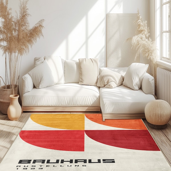 Gift For Her, Decorative Area Mat, Iconic Design Mat, Abstract Area Carpet, Abstract Floor Mat, Retro Style Home, Living Room Rugs