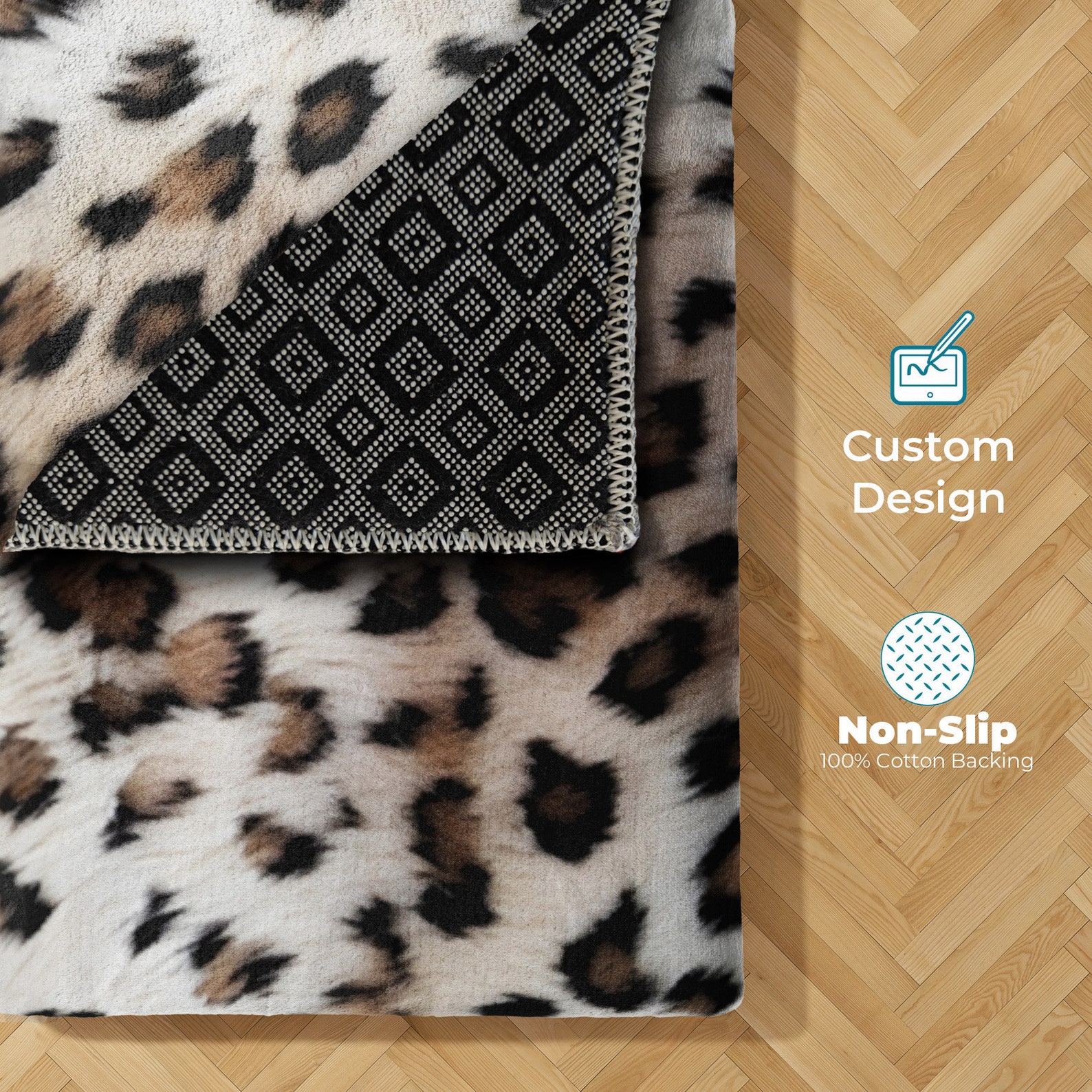 Large Leopard Rug, Animal Print Area Carpet, Eclectic Room Decor ...