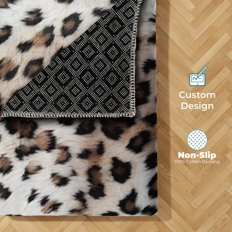 Large Leopard Rug, Animal Print Area Carpet, Eclectic Room Decor ...