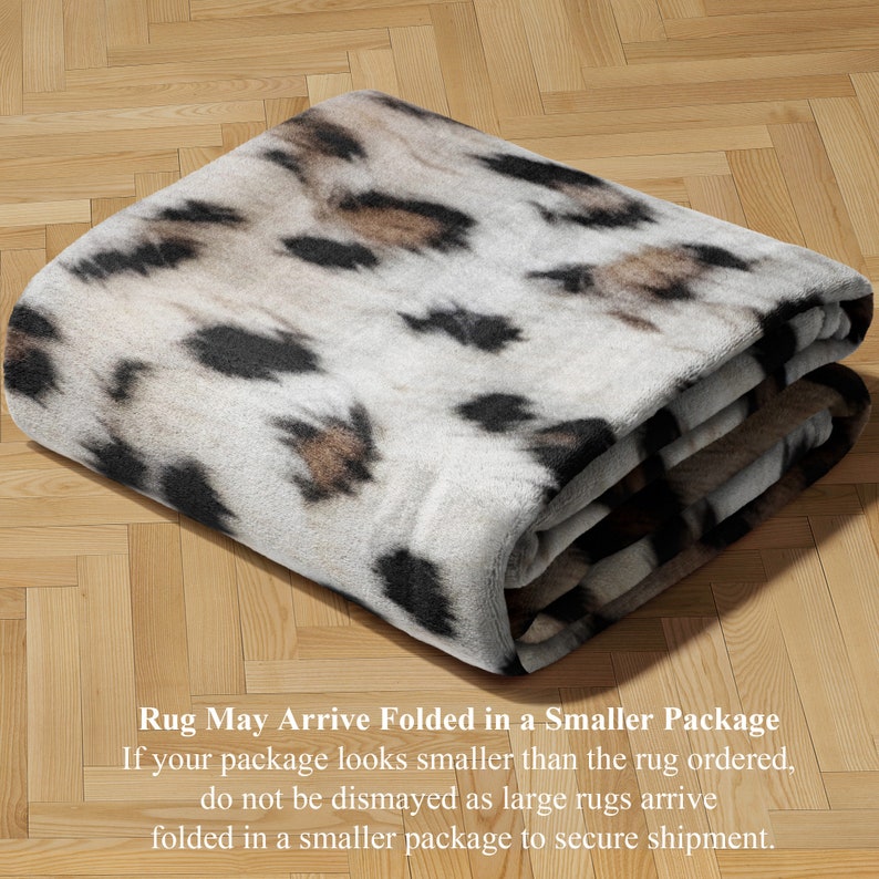 Large Leopard Rug, Animal Print Area Carpet, Eclectic Room Decor ...