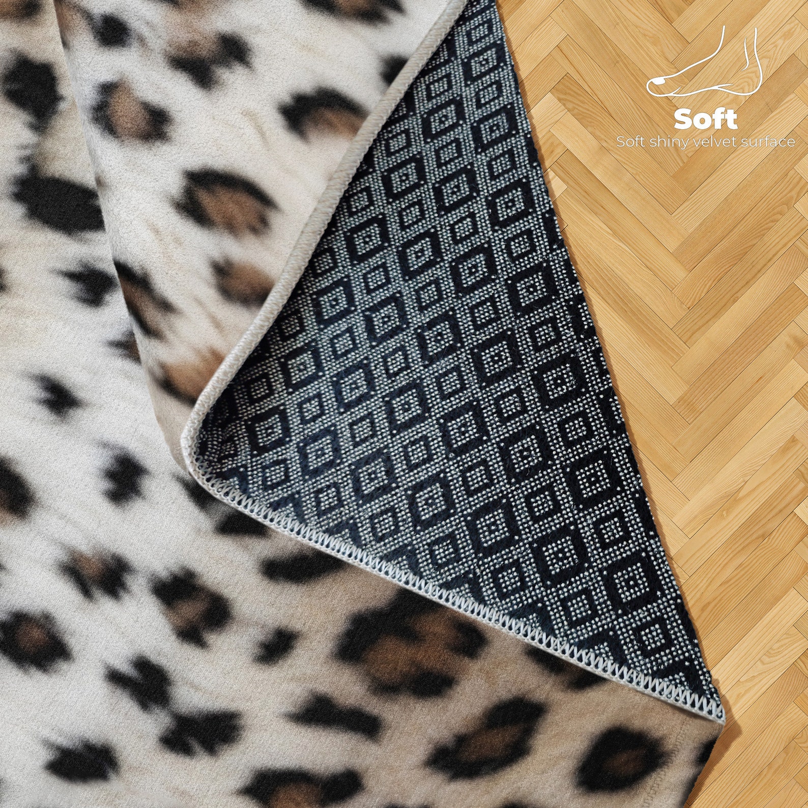 Large Leopard Rug, Animal Print Area Carpet, Eclectic Room Decor ...