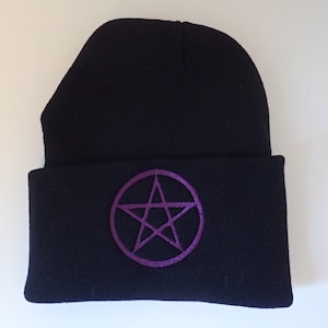 Embroidered Pentacle Beanie