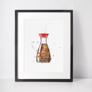 Art Print Kikkoman Soy Sauce Bottle