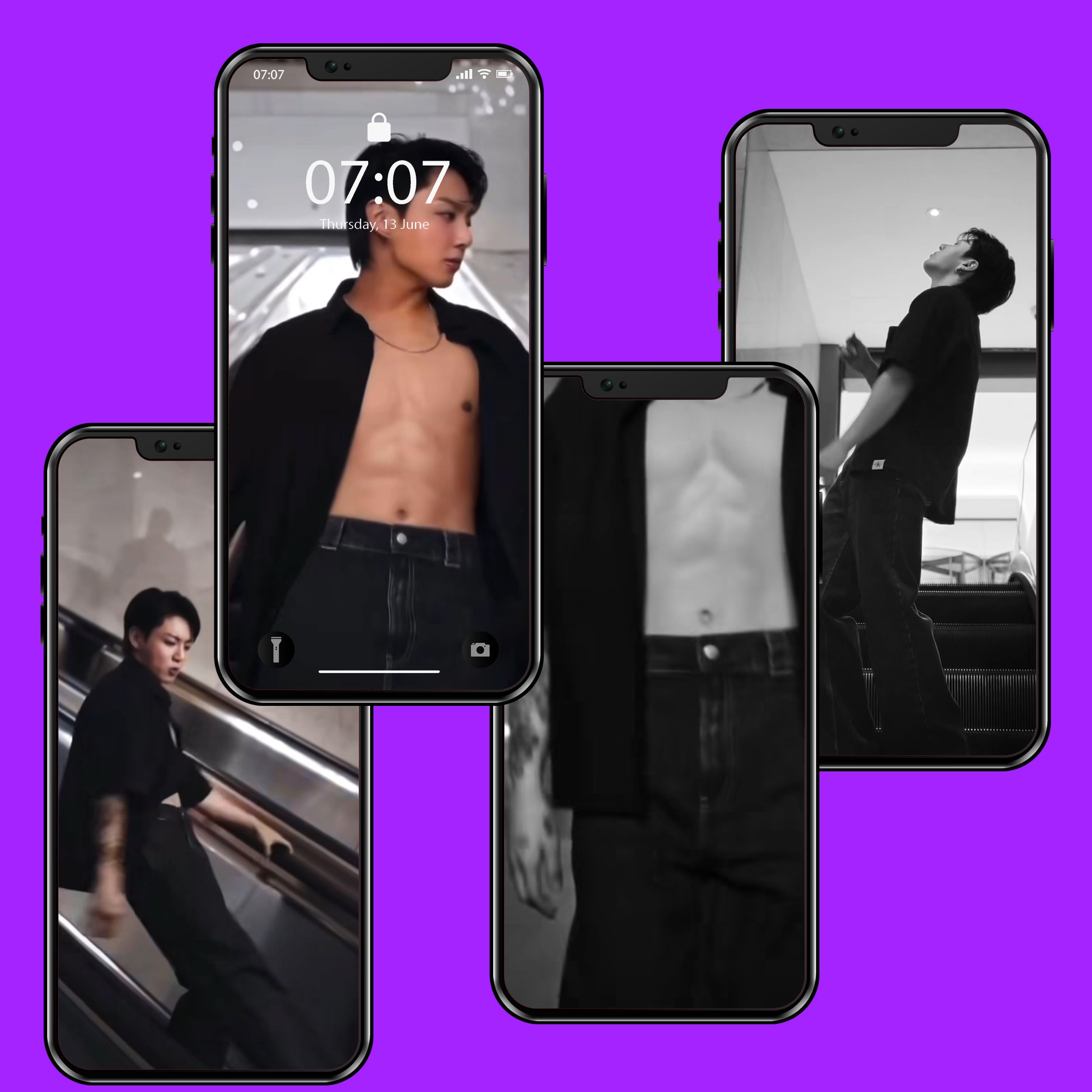 Jungkook BTS Wallpaper  Jk Calvin Klein Digital BTS  Phone Wallpaper Army gifts bts gifts Bts merch Bangtan BoysDigital templates Set of 4