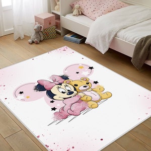 Minnie Maus Teppich, Süßer Minnie Teppich, Baby Mädchen Spielzimmer Matte, Kinderzimmer Teppich, Rosa Kinderteppich, Micky Maus Teppich, Süßer Kinderteppich, Rosa Babyteppich, Geschenk