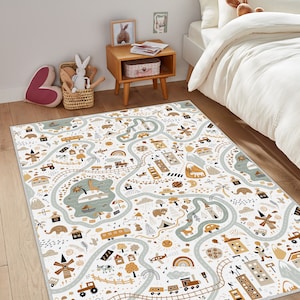 Stadt Teppich, Kinderteppich, gemusterter Kinderteppich, Spielteppich Teppich, Spielteppich Teppich, Spielteppich Teppich, Spielteppich Teppich