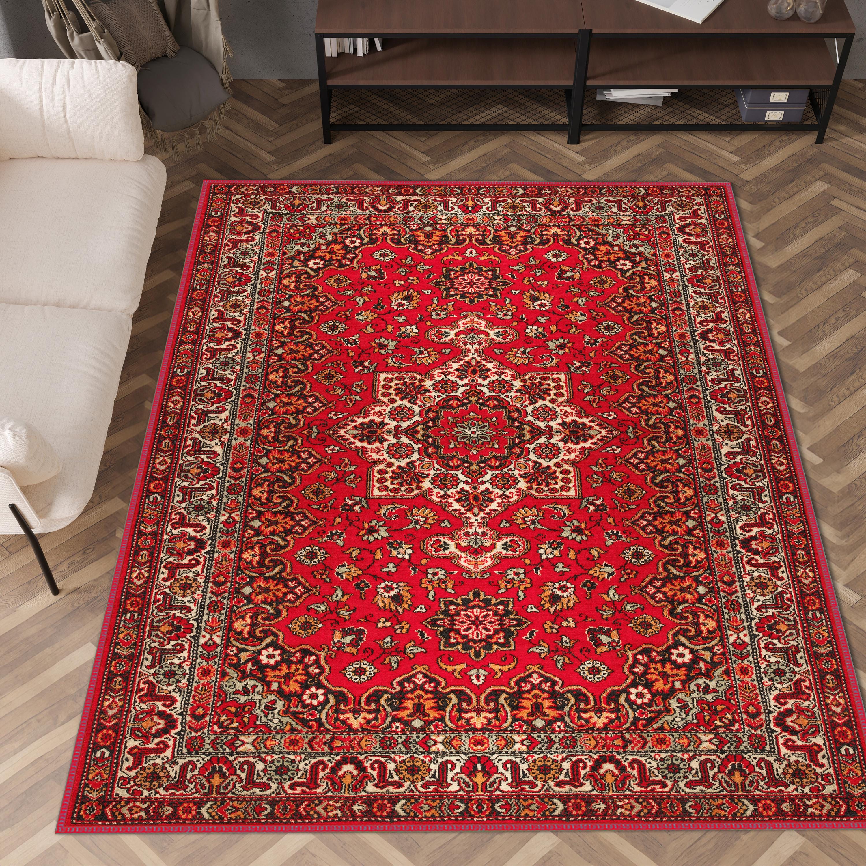 Red Rustic Rug Vintage Themed Red Rug, Red Rug, Tribal Red Rug, Living Room Rug ...