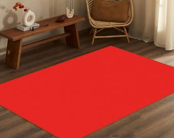 Red Carpets, Red Rugs, Customizable Carpet, Red Area Rug, Red