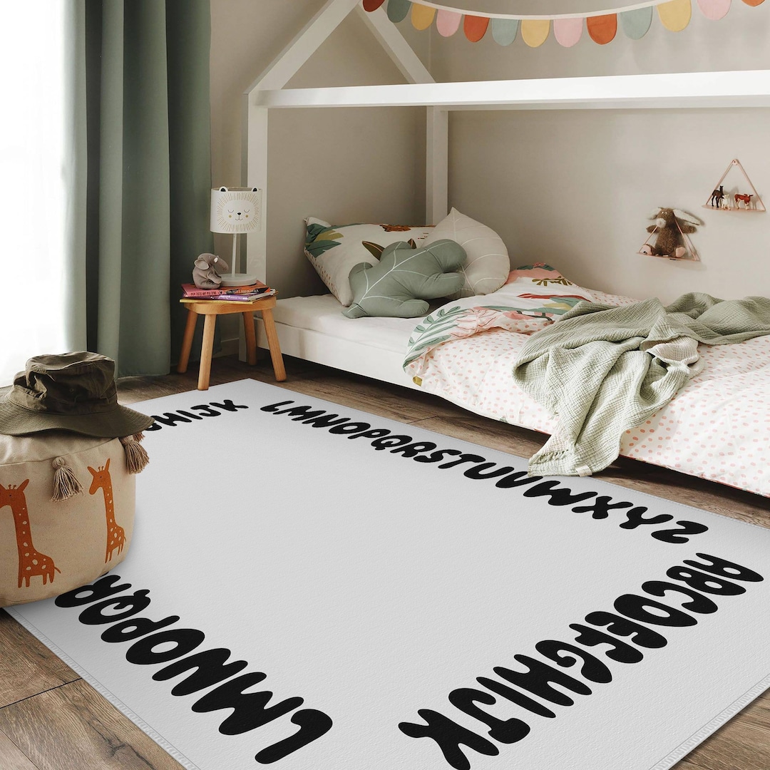 Cute Alphabet Kids Room Rug, Abc Kids Rug, Large Soft Alphabet Nursery ...