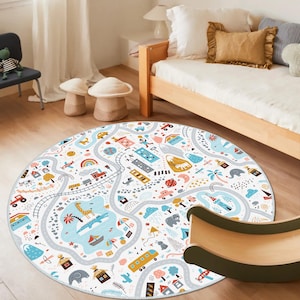 Stadt Teppich, Kinderteppich, gemusterter Kinderteppich, Spielteppich Teppich, Spielteppich Teppich, Spielteppich Teppich, Spielteppich Teppich