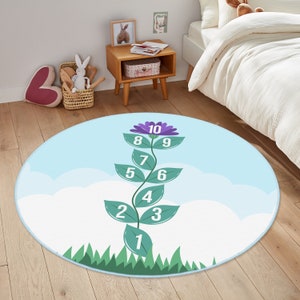 Hopscotch Spielteppich, rutschfeste Matte für Spielzimmer, Kinderzimmer-Spielteppich, Lernspielmatten, Kinderzimmerdekoration, Schlafteppich für Kinder