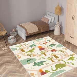 Dinosaur Rug, Trex Rug, Dino Kids Room Decor, Personalised Nursery,  Boys Kids Rug, T-Rex Dinosaur Rug, Dinosaurs Kids Rug, Forest Trex Rugs