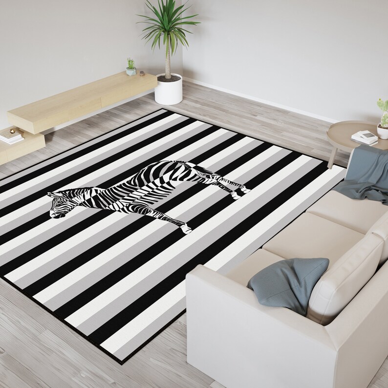 Zebra Pattern Area Rug,eclectic Zebra Rug,animal Print Area Carpet ...