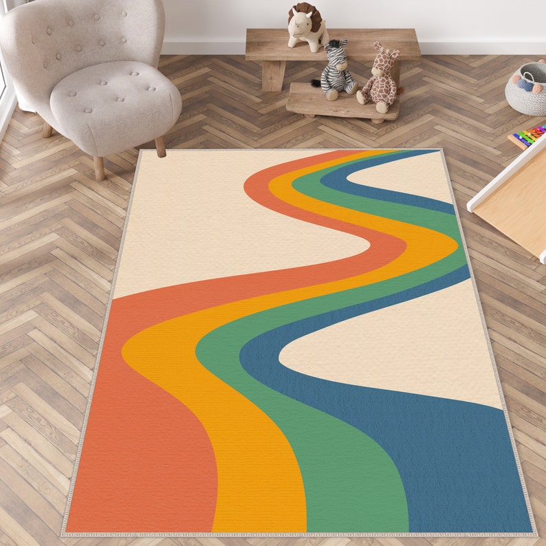 Watercolor Rainbow Rug,watercolor Pastel Rainbow Rugs,kinderzimmer ...