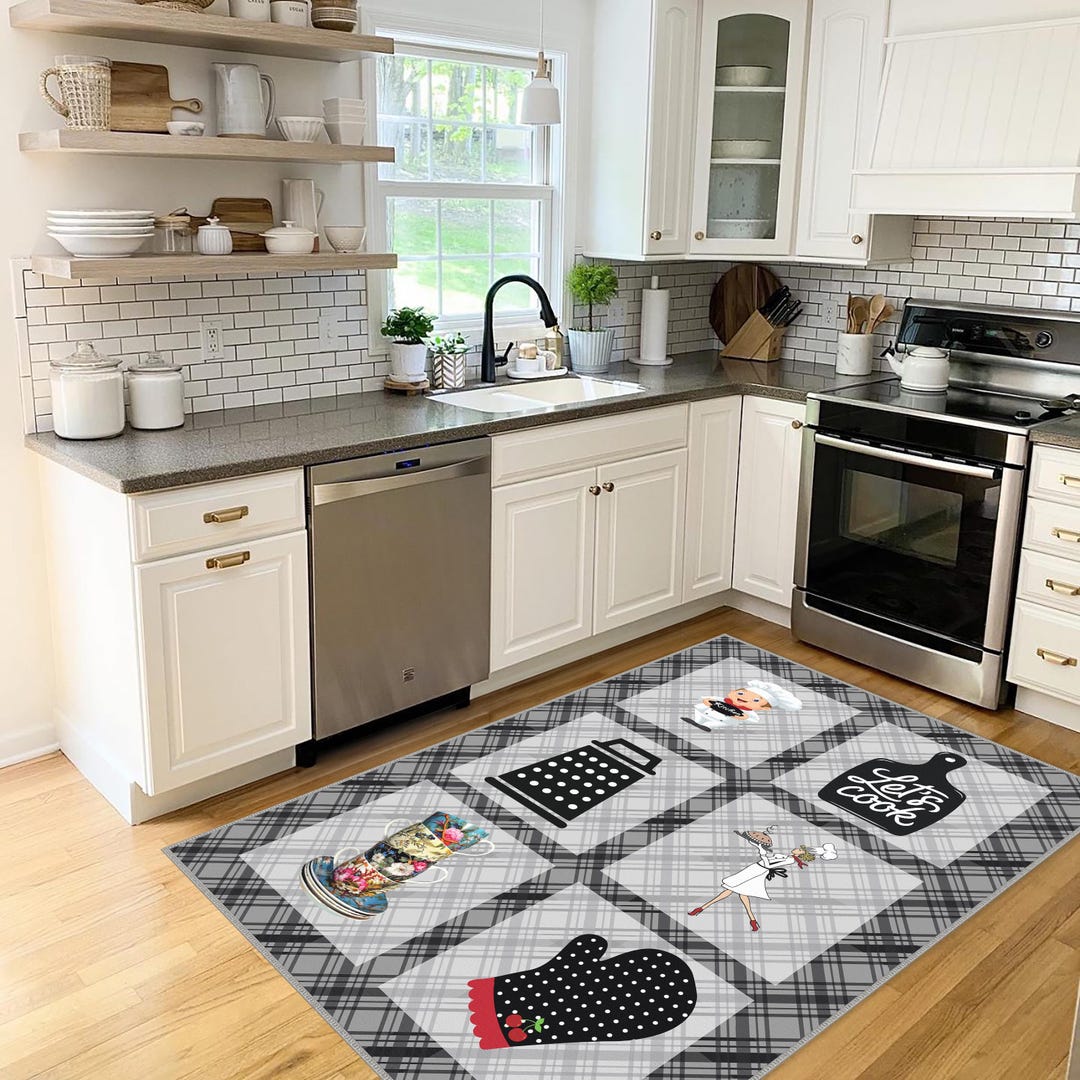 Kitchen Rugs, Non-slip Kitchen Mat, Non-slip Kitchen Rug, Vivid Printed ...
