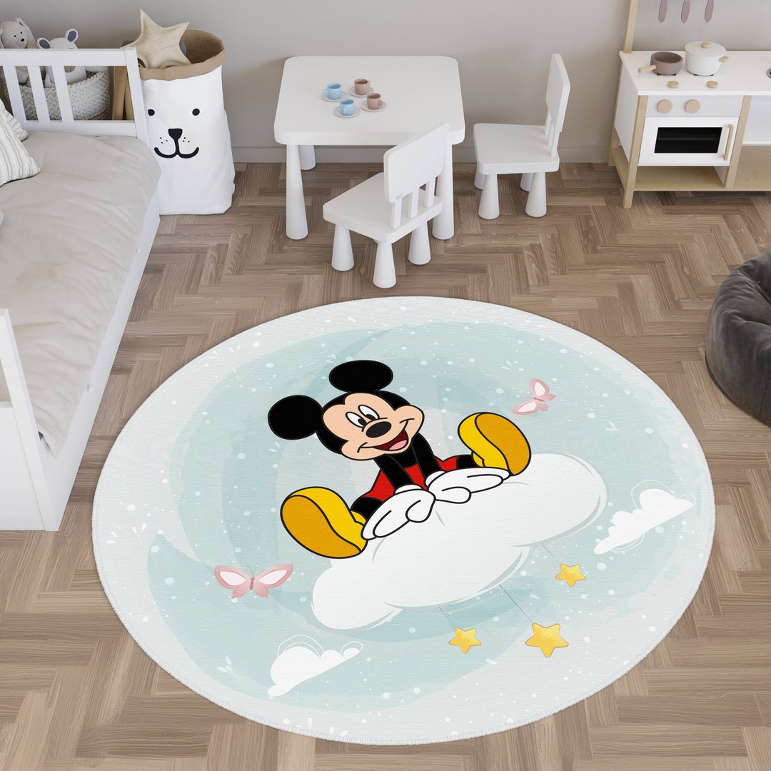 Baby Mickey Mouse Rug,sleeping Mickey Rug,baby Boys Playroom