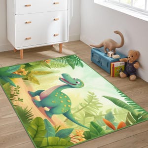 Dinosaurier Welt Kinder Teppich, Dinosaurier Krabbeldecke, Krabbeldecke, Spielzimmer Teppich, Dinosaurier Kinderteppich, Dinosaurier Design Kinderteppich