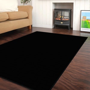 Black Carpets, Black Rugs, Customizable Carpet, Black Area Rug, Living ...
