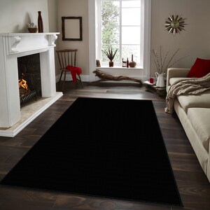 Black Carpets, Black Rugs, Customizable Carpet, Black Area Rug, Living ...