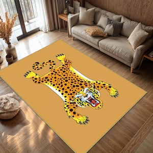 Tibetan Tiger Rug, Tiger Carpet, Tiger Decor, Animal Rug, Gift For Her, Rugs For Living Room, Rug For Bedroom, Non Slip Rug, Washable Rug