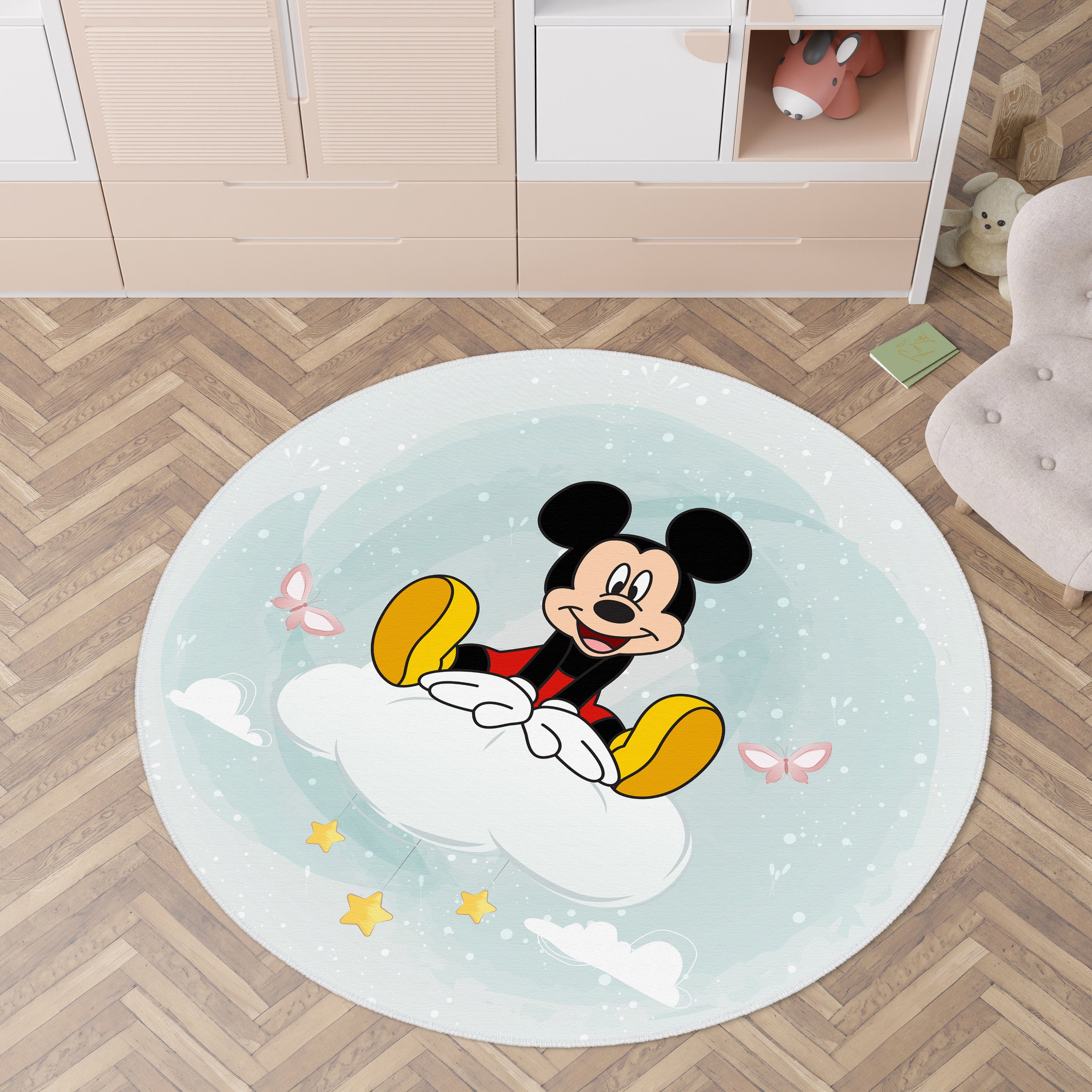 Baby Sleep Rug Baby Mickey Mouse Rug,sleeping Mickey Rug,baby Boys Playroom Mat ...