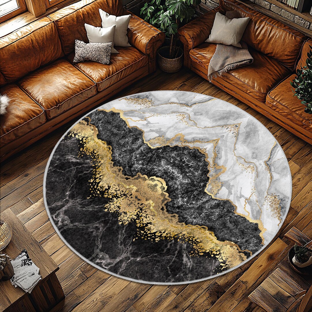 Marble Desing Carpet, Marble Area Rug, Gold Marble Pattern Carpet ...